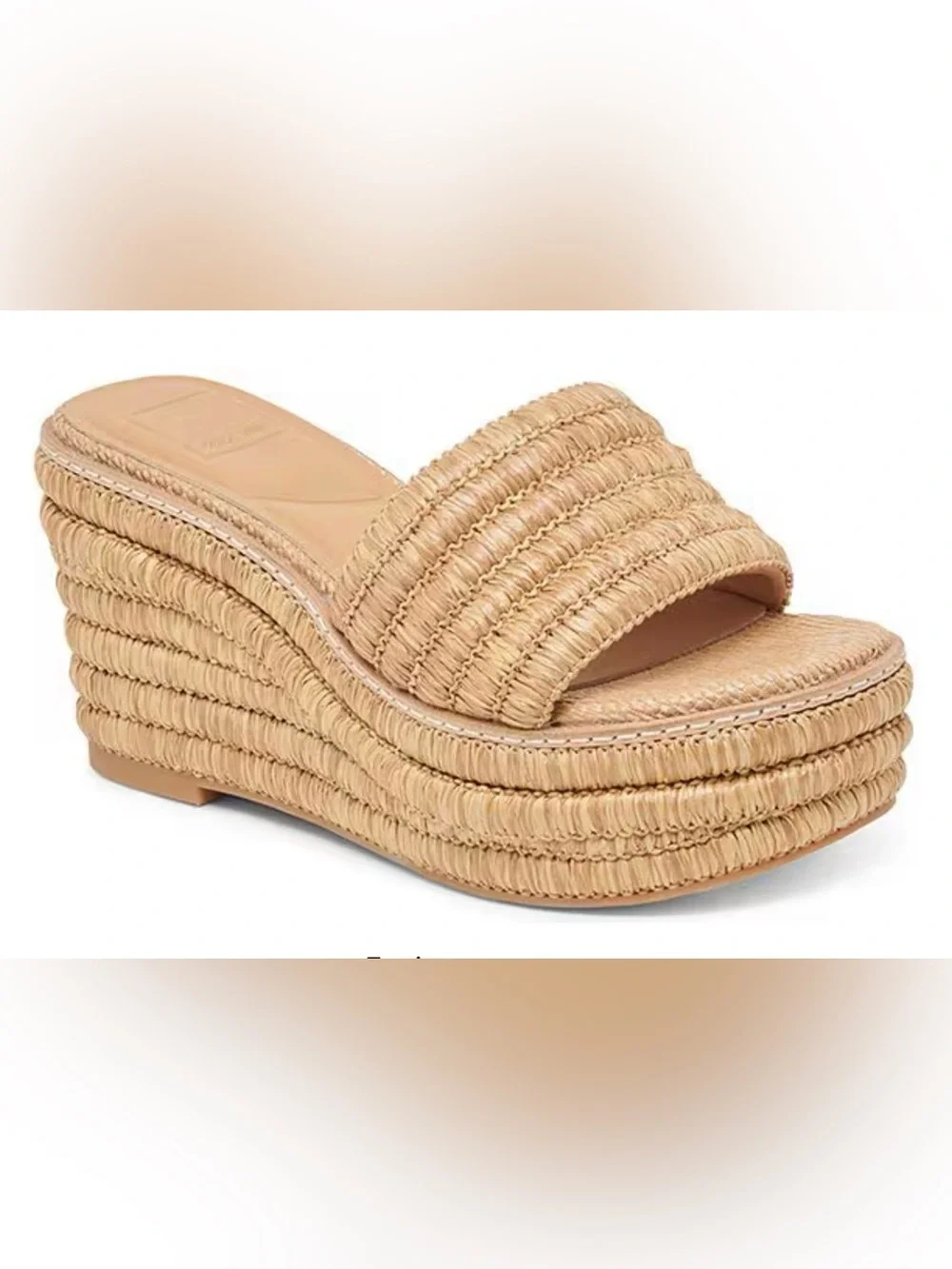 Dolce Vita Throne Woven Raffia Platform Sandals